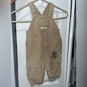 Carter's Brown Corduroy Overalls with Bear Patch
